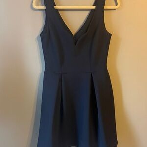 Donna Morgan Black  double V-neck skater dress. Size 6